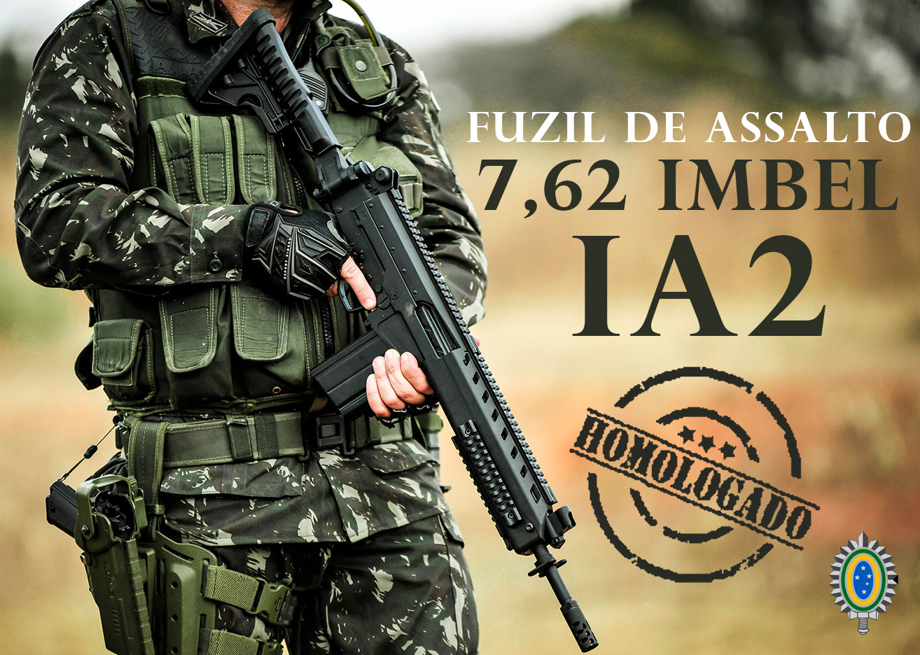 Fuzil de Assalto 7,62 IMBEL IA2 é homologado pelo Exército