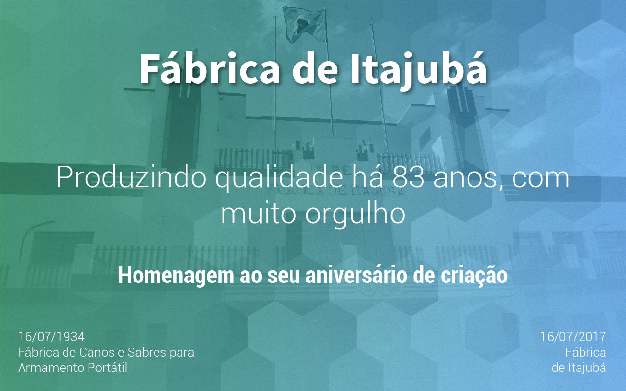 Homenagem ao 83º aniversário de criação da Fábrica de Itajubá